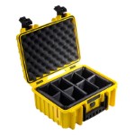 OUTDOOR case in yellow with padded partition inserts 330x235x150 mm Volume: 11,7 L Model: 3000/Y/RPD